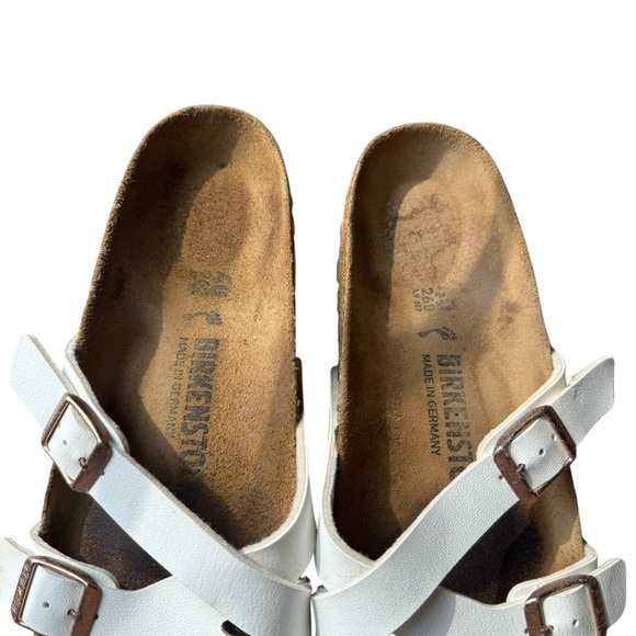 Birkenstock - Yao White Sandals with Adjustable Straps Sz 40 - Picture 3 of 11